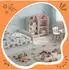 Relaxdays Kinderregal 4 Fächer 3 Hängefächer MDF rosa/grün 80x82x26cm