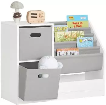SoBuy KMB76 Kinderregal mit Boxen, Wei&szlig; (KMB76-W)