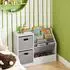 SoBuy KMB76 Kinderregal mit Boxen, Weiß (KMB76-W)