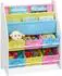 Relaxdays Kinderregal mit Boxen, 62,5x31x74cm