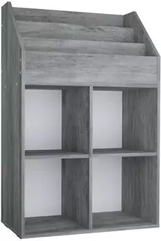vidaXL Kinder-Bücherregal betongrau 71x30x114cm Spanplatte (339531)
