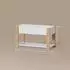 Livinity Mailo Kinderregal mit Sitzbank, weiß/Eiche Artisan, 80x46x40cm (59799)