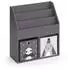 VICCO Luigi Kinderbücherregal mit Faltbox, grau, 72x79cm (37175)