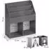 VICCO Luigi Kinderbücherregal mit Faltbox, grau, 72x79cm (37175)