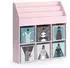 VICCO Luigi Kinderbücherregal rosa mit grauen Faltboxen, 107x114cm (40776)
