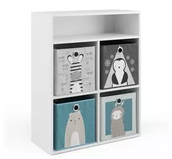 VICCO Luigi Kinderregal 4 Fächer, weiß, 72x90,2cm (34210)