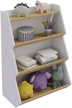 VCM Malusa Kinder-Standregal 89x63x35cm weiß/Honig-Eiche (90718228-0)