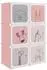 vidaXL Modularer Kinderschrank 6 Würfel, rosa, PP