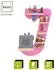 VCM Boarti Tonieregal Buchstabe J, pink, 22 Tonies (Buchstabe J)