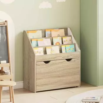 vidaXL Kinderregal Holzwerkstoff Sonoma-Eiche 60x29,5x69cm