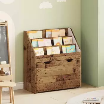 vidaXL Kinderregal Altholz-Optik 60x29,5x69cm