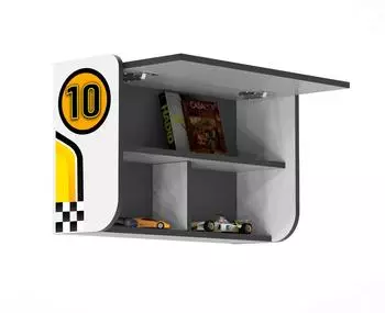 Aileenstore Wandregal mit Klappe, Kinderzimmer, wei&szlig;