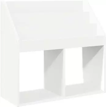 vidaXL Kinderregal mit Stauraum, wei&szlig;, 72,5x29,5x69cm, Holzwerkstoff (892379)