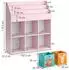 VICCO Luigi Kinderbücherregal mit 6 bunten Faltboxen, 107x114cm (40775)