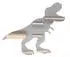 Boarti Tonieregal Dinosaurier, Holz, grau, 52x44x19cm, 25 Tonies