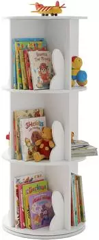 Relaxdays Kinderb&uuml;cherregal, drehbar, 40x40x97cm