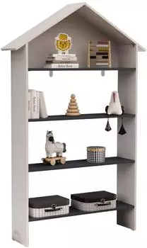 VCM Italu Kinder-Standregal wei&szlig;/anthrazit, 160x103x23cm (54108663-0)