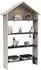 VCM Italu Kinder-Standregal weiß/anthrazit, 160x103x23cm (54108663-0)