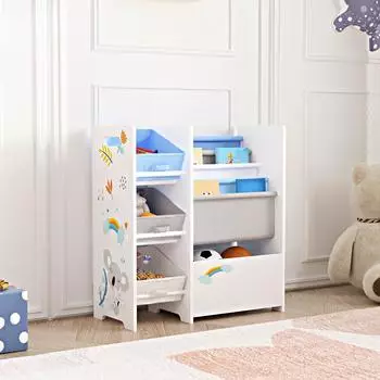 en.casa Vimianzo Kinderregal Koala-Motiv wei&szlig;/grau/blau (Vimianzo)