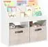 vidaXL Kinderregal Hochglanz weiß 72,5x29,5x69cm Holzwerkstoff (892383)