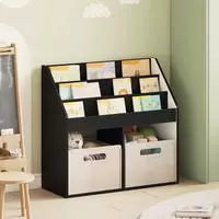 vidaXL Kinderregal Schwarz 72,5 x 29,5 x 69 cm Holzwerkstoff