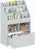 HomCom Kinder-Bücherregal mit Schublade, 3 Ablagefächern, grau (60x29,9x90cm)