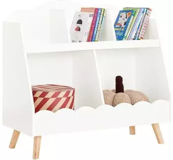 SoBuy Kinderregal mit 5 Fächern, weiß, Holzwerkstoff (KMB100-W)