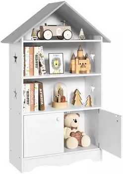Woltu Kinderregal Bücherregal aus Holz, 3 Ablagen (#2400)
