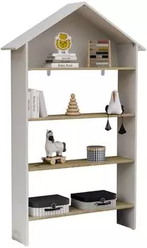 VCM Italu Kinder-Standregal wei&szlig;/Honig-Eiche, 160x103x23cm (23851959-0)