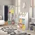 VICCO Luigi Kinderregal mit Faltbox, weiß, 100x114cm (40291)