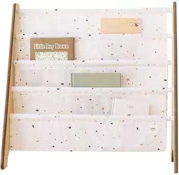 3 Sprouts Sling-B&uuml;cherregal Terrazzo, cremefarben, MDF/Polyester (60x25,40x62cm)