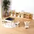 LuxusKollektion Spielzeugschrank Kinderregal, Gummiholz, 90x30x60cm