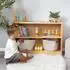 LuxusKollektion Spielzeugschrank Kinderregal, Gummiholz, 90x30x60cm