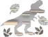 Boarti Tonieregal Dinosaurier, hängend, grau, 5-teilig (52x44x19cm)