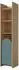 Mirjan24 Lexi 1D 03 Kinderregal links, Eiche/blau, 44x198x40cm (800001816871)