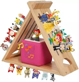 Relaxdays Toniebox Wandregal für Tonies, magnetisch, Holz