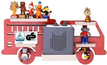Boarti Boarti Tonieregal Feuerwehr, Holz, rot, 47x22x19cm