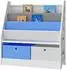 en.casa Neda Kinderregal 3 Fächer, 2 Faltboxen, Koala-Motiv, 74x71x23cm, weiß/grau/blau