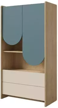 Mirjan24 Lexi 2D2S Standregal mit 2 Schubladen, 84x151x40cm (06)