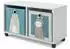 VICCO Luigi Kinderregal mit 2 Faltboxen, weiß, 72x42,4x30,8cm (37012)