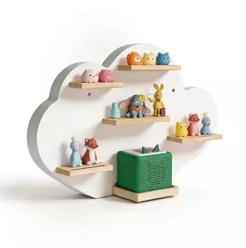 Relaxdays Toniebox-Regal, Wandregal, magnetisch, Wolke (61x17x40cm)