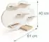 Relaxdays Toniebox-Regal, Wandregal, magnetisch, Wolke (61x17x40cm)