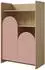 Mirjan24 Lexi 2D 08 Kinderregal mit 2 Türen, Eiche/rosa, 84x128x40cm (800001792926)