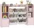 OKWISH Kinderregal mit 8 herausnehmbaren Boxen, MDF und Metall, rosa, 140x90x30cm