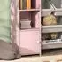 OKWISH Kinderregal mit 8 herausnehmbaren Boxen, MDF und Metall, rosa, 140x90x30cm