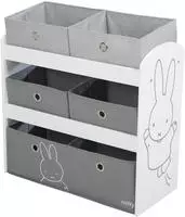 roba Kinderregal "miffy, grau" inklusive 5 Stoffboxen in 2 Gr&ouml;&szlig;en