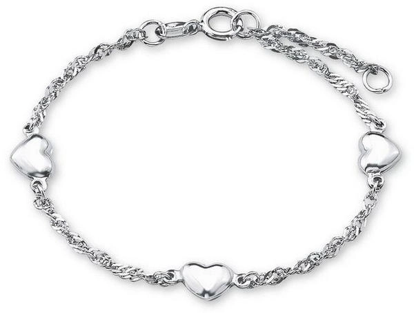 s.Oliver armband roestvrijstaal meisjesarmsieraden, 14 2 cm, zilver, ster, Wordt geleverd in geschenkverpakking, 2027453