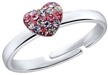 Prinzessin Lillifee Ring mit Herz 925 Sterling Silber mit Preciosa Rosa (2031168)