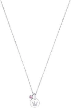 Prinzessin Lillifee Kette mit Anhänger Krone Silber 925 mit Zirkonia rosa (2038744)