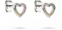 s.Oliver Paar Ohrstecker "Rainbow Heart, Herz" mit Zirkonia (synth.)